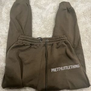 Pretty Little Thing olive green sweats